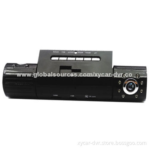 Car Black Box, Dual-camera with 1,920 x 1,080P Video Resolution, Built-in Rechargeable Battery